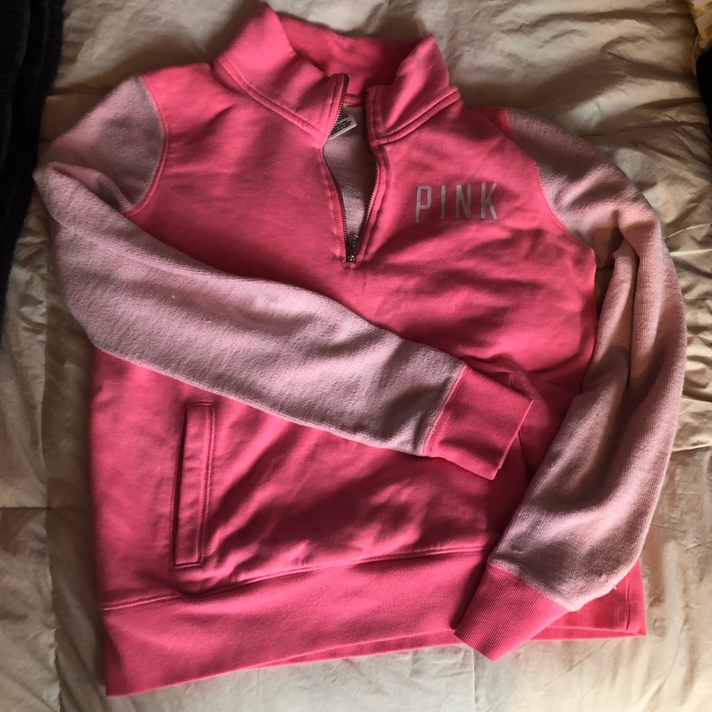Pink quarter zip